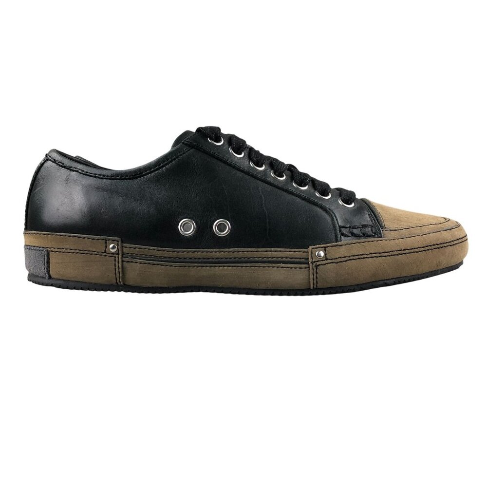 Cole Haan Men's Size 8.5M Black Brown Grand Lo Lace-Up Low Top Sneakers Shoes
